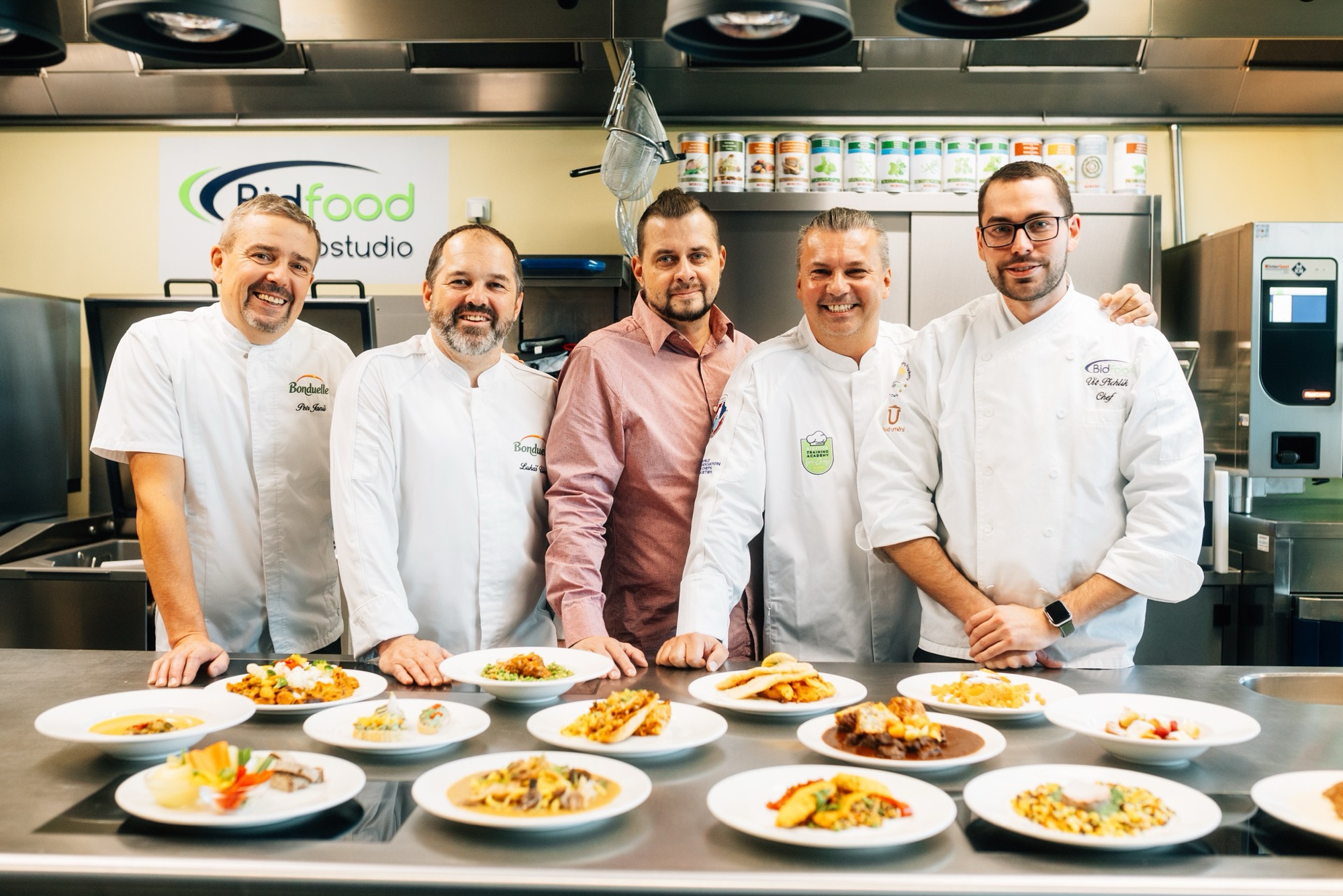 Bidfood gastrostudio chefs with dishes